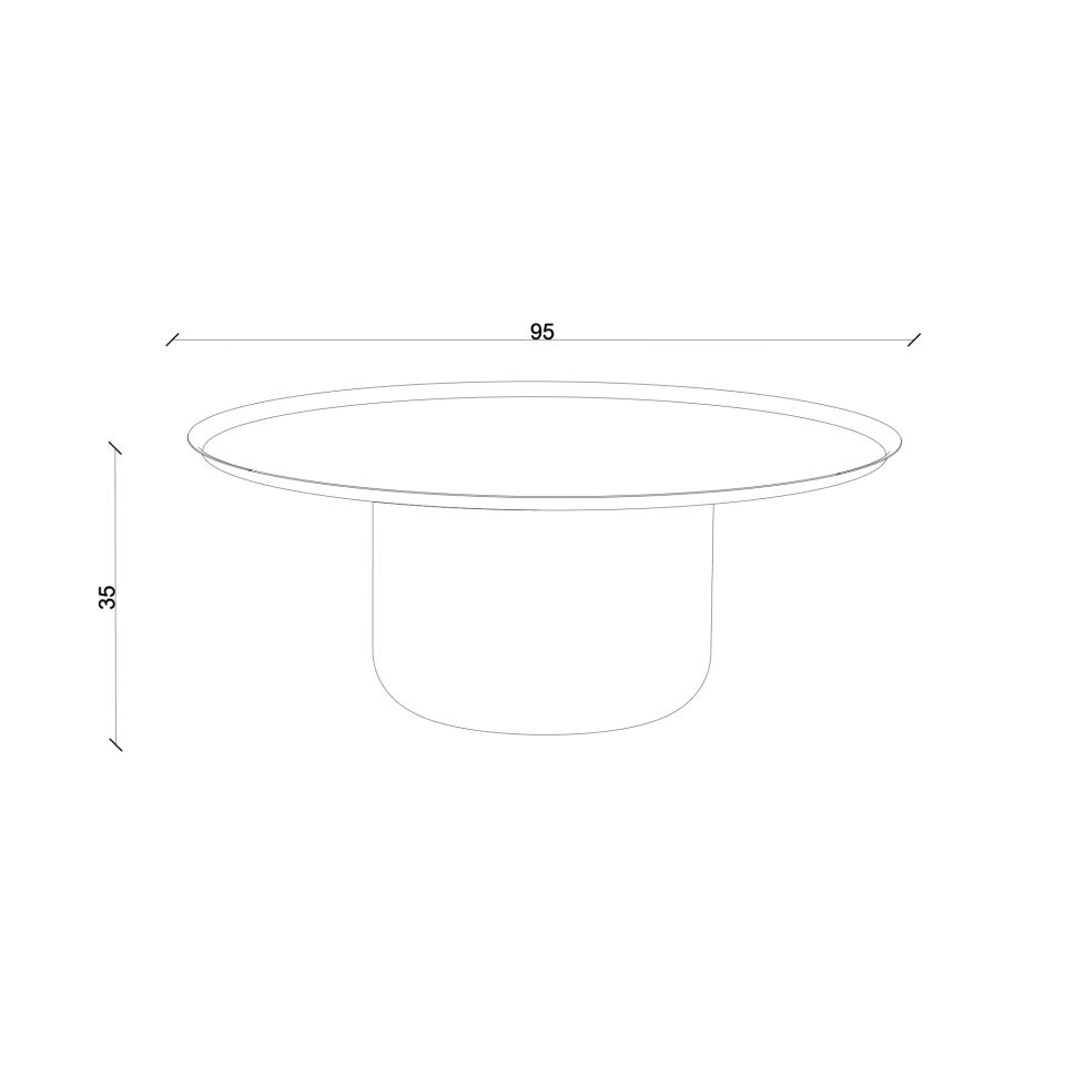 Gold Rengi Sedir Orta Sehpa – SOFRA Serisi