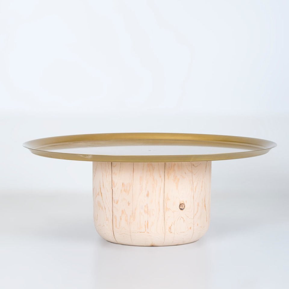 Gold Color Cedar Center Table – SOFRA Series