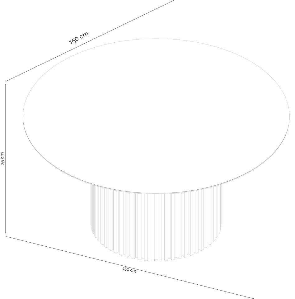 Travertine Large Round Table – DOCIA Series Forest