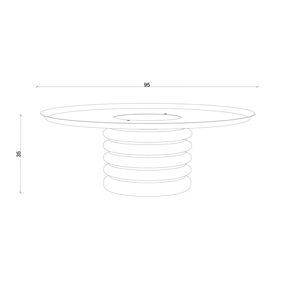 Silver Rengi Sedir Orta Sehpa – SOFRA Serisi