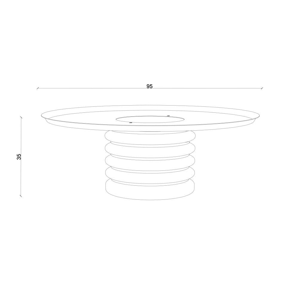 Silver Color Cedar Center Table – SOFRA Series