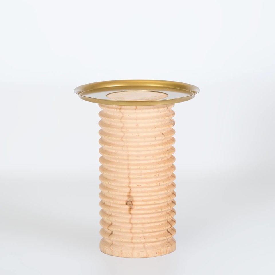 Gold Rengi Sedir Yan Sehpa – SOFRA Serisi