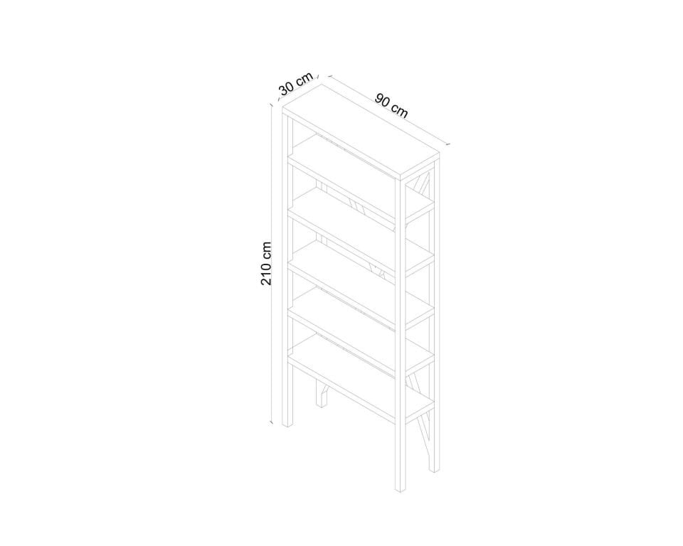 Industrial Oak Bookcase – NEO Series