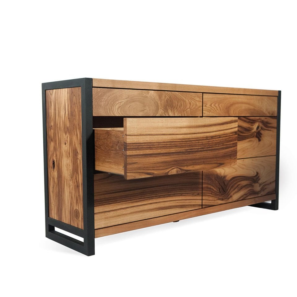 Solid Oak Industrial Dresser – NEO Series
