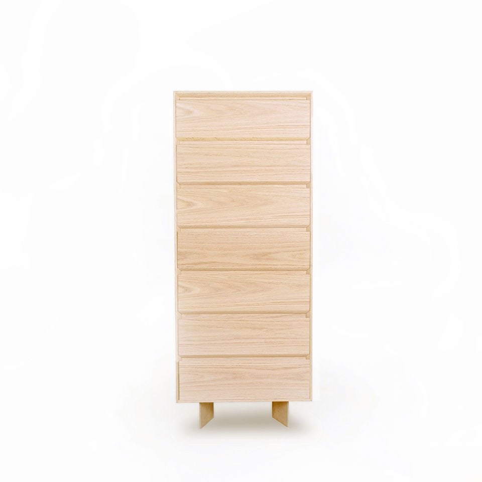 Solid Oak Long Dresser – BEAM Series Raw