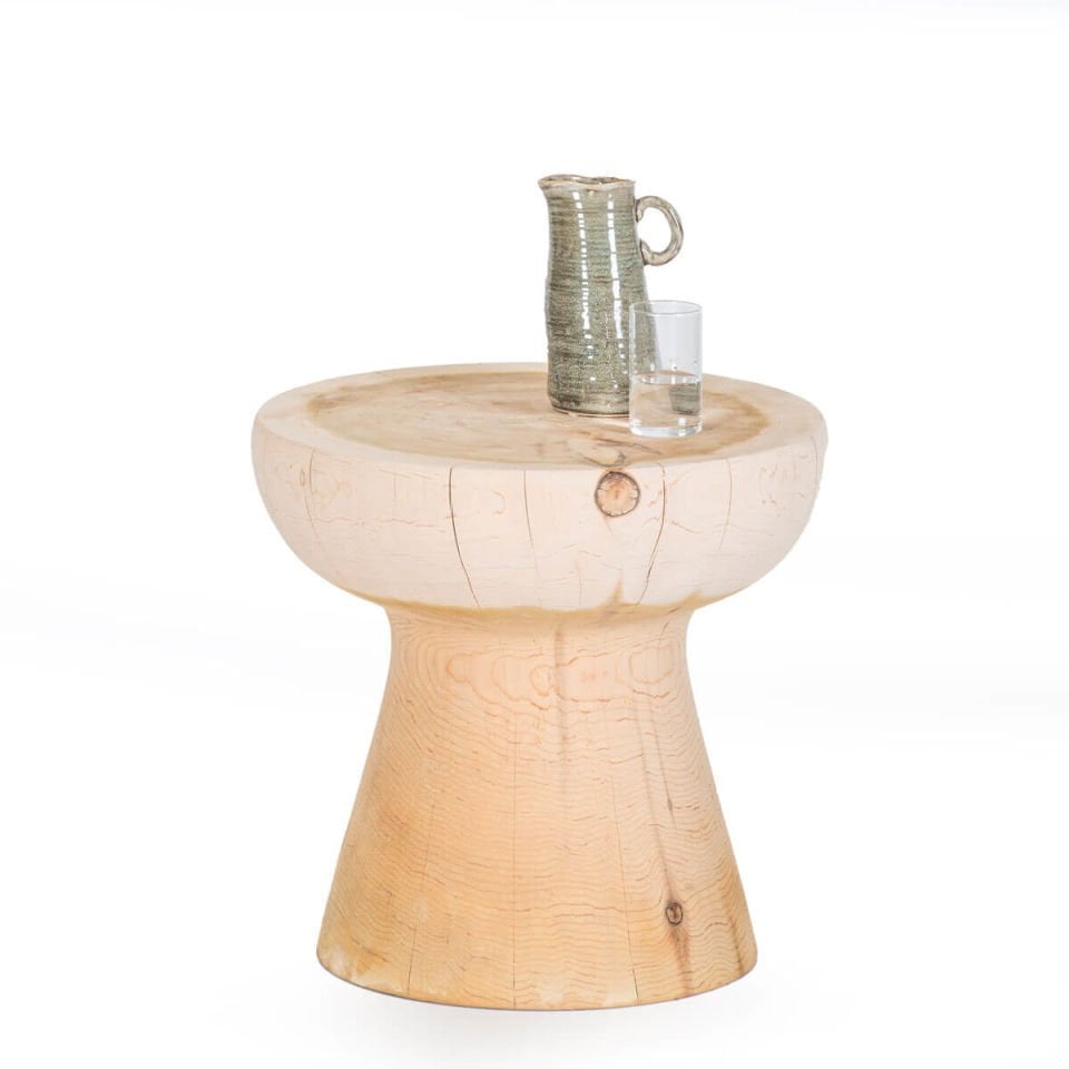 Cedar Block Wood Coffee Table / Stool – BUKA