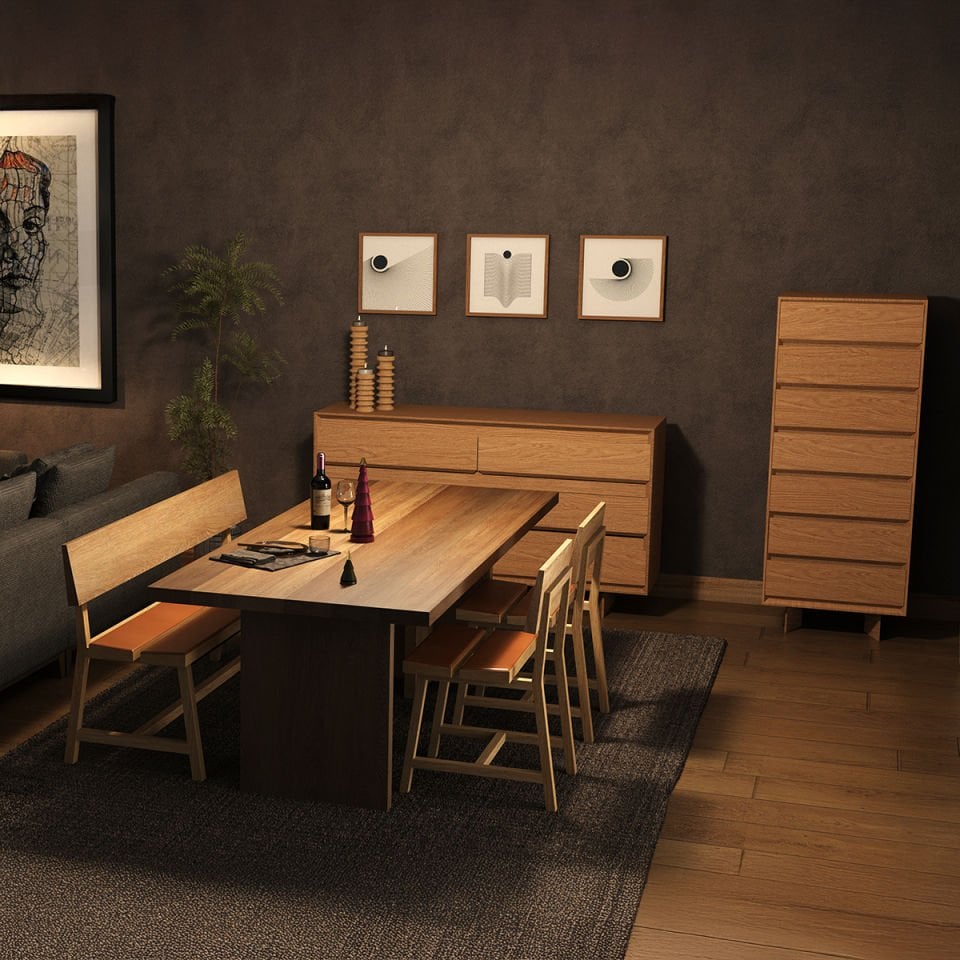 BEAM Solid Oak Dresser Raw