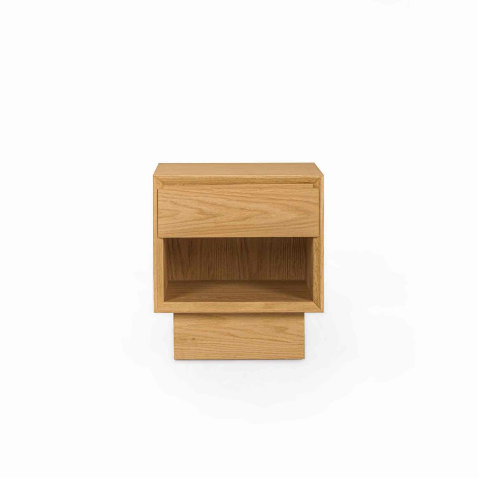 Solid Oak Nightstand – BEAM Series Honey