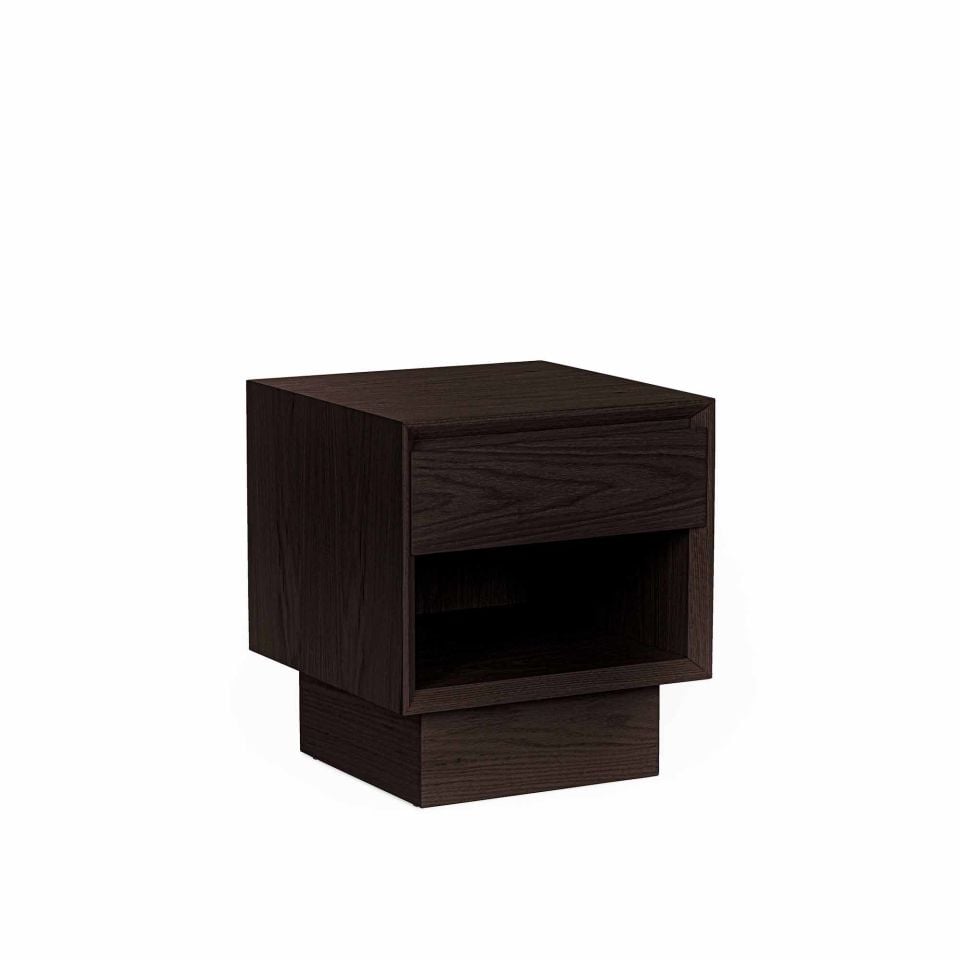 Solid Oak Nightstand – BEAM Series Dark