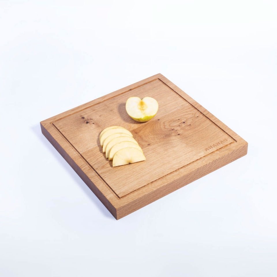 Oak Serving Board – BORDER Series, Square