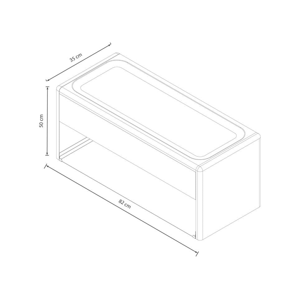 Oak Bench with Drawers, Leather Cushions – HOL Series