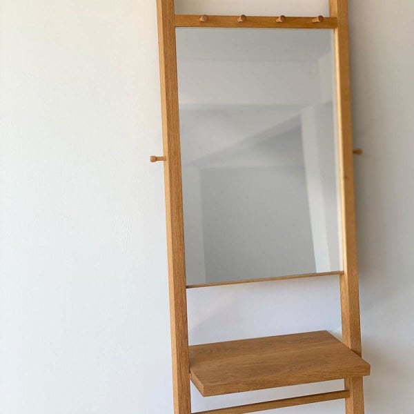Ahşap Çerçeveli Organizer Ayna Honey