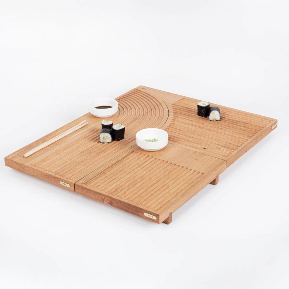 Pineapple Serving Board Set - Solid Oak Wood Serving Set 1