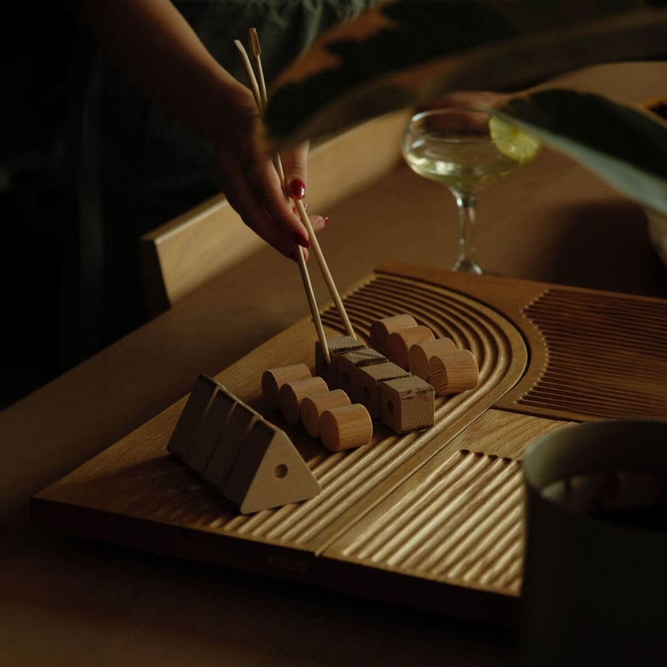 Pineapple Serving Board Set - Solid Oak Wood Serving Set 1