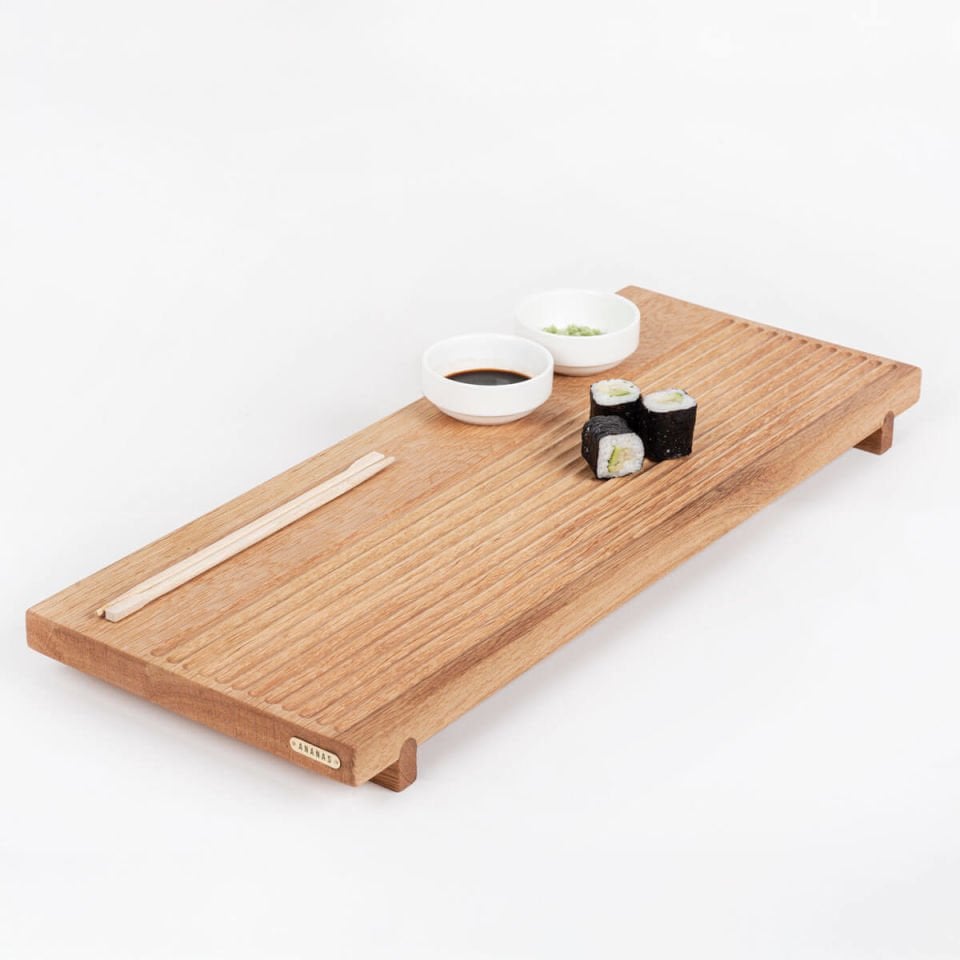 Pineapple Serving Board Set - Solid Oak Wood Serving Set of 2