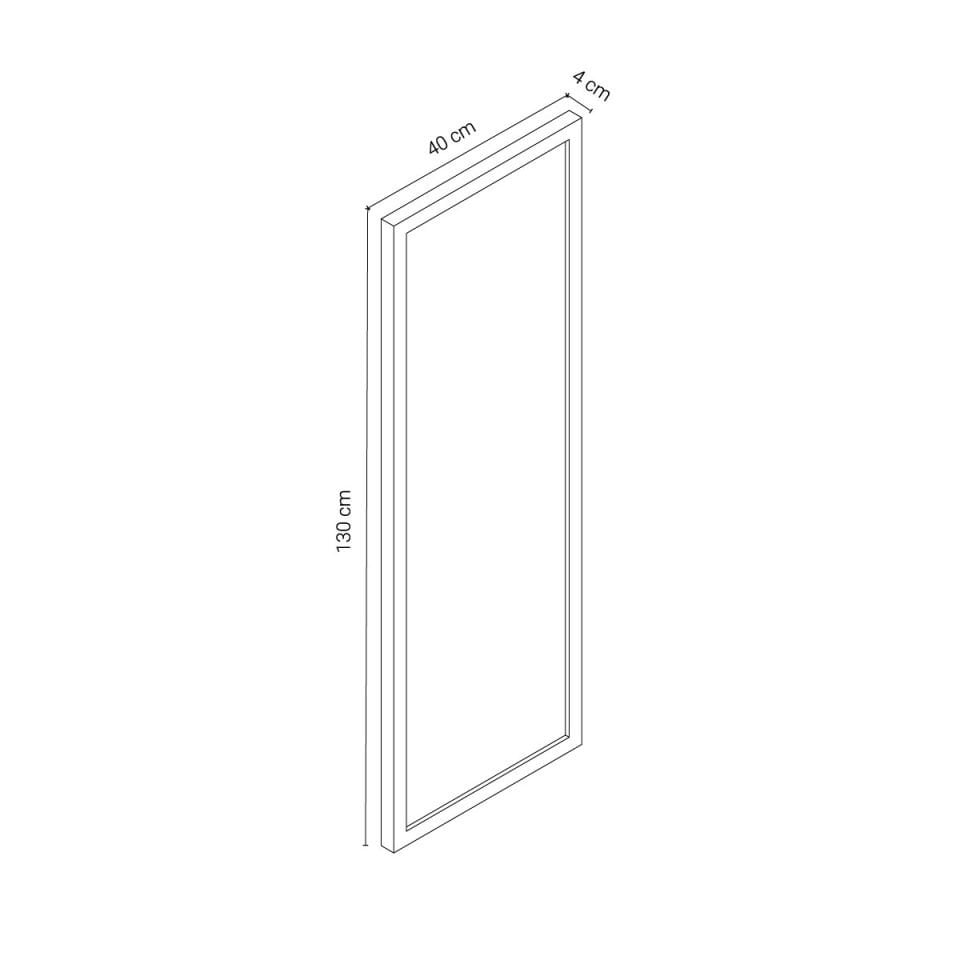 Wooden Framed Bronze Mirror, Long – EDGE Series Forest