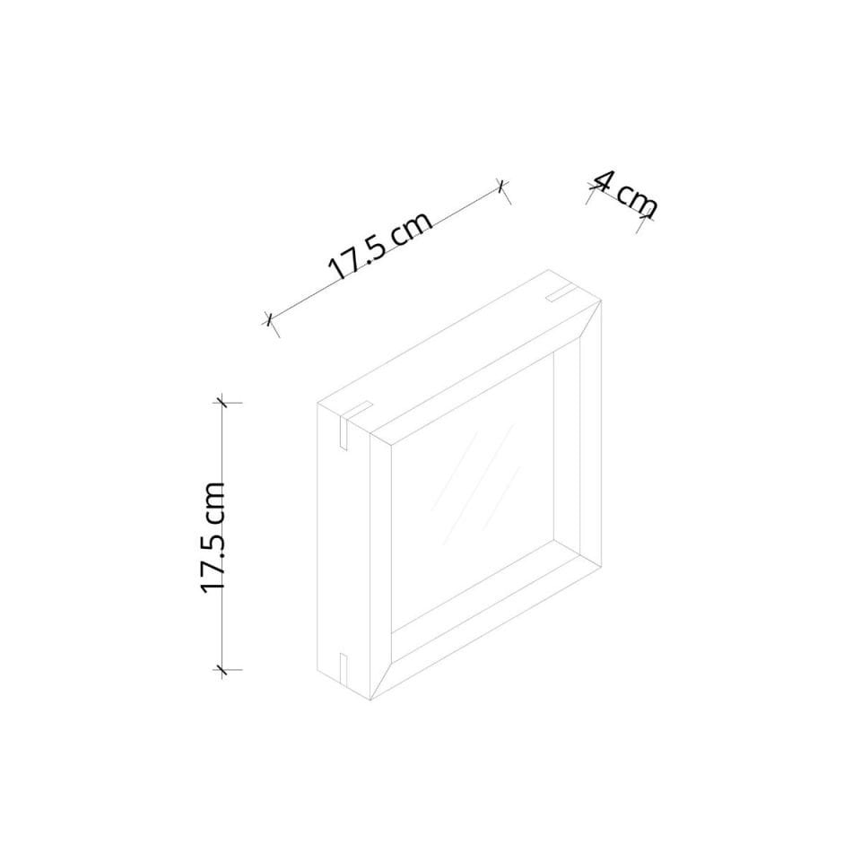 Wooden Framed Smoke Mirror, Small Square – EDGE Series Dark