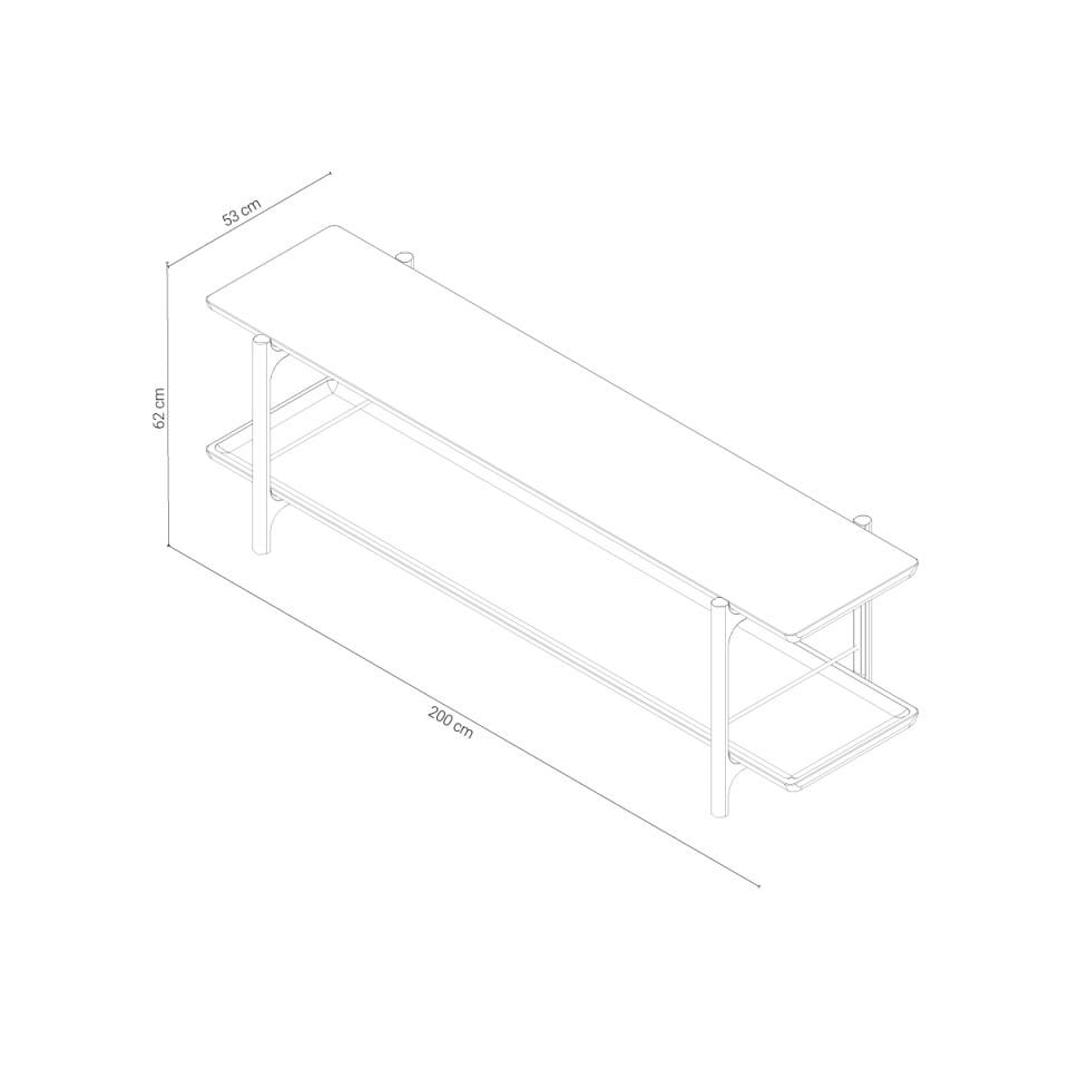 Solid Oak TV Unit 1 – HOMELAND Series Raw