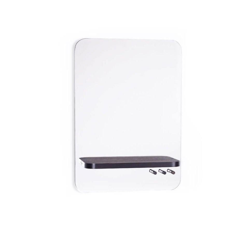 Mirror with Shelf – Rectangle, Dark Oak