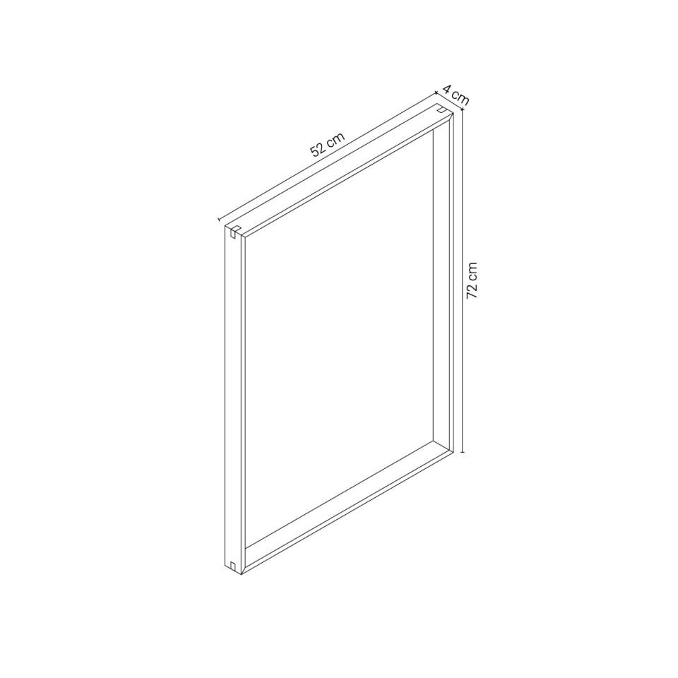 Masif Ahşap Dekoratif Çerçeve, Meşe – REGULAR Serisi 52x72 cm
