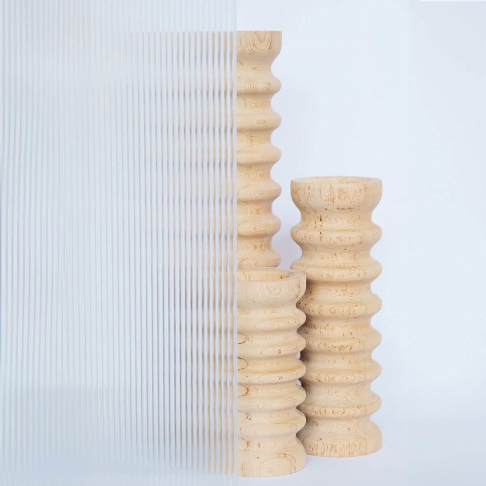 Ahşap Mumluk Seti - SOFRA Serisi, Orta Boy