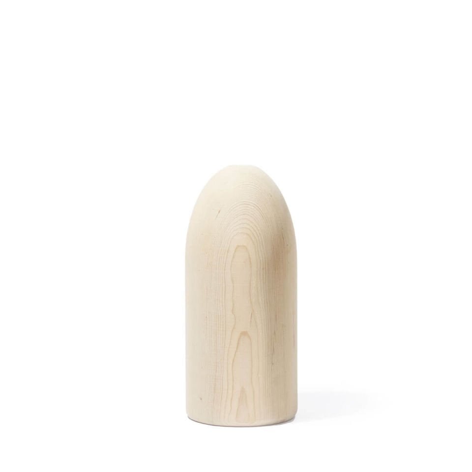 Solid Wood Paperweight / Decorative Object - BULLET Series, Cedar, Medium Raw