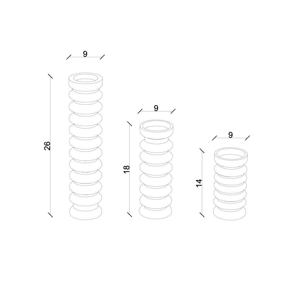 Ahşap Mumluk Seti - SOFRA Serisi
