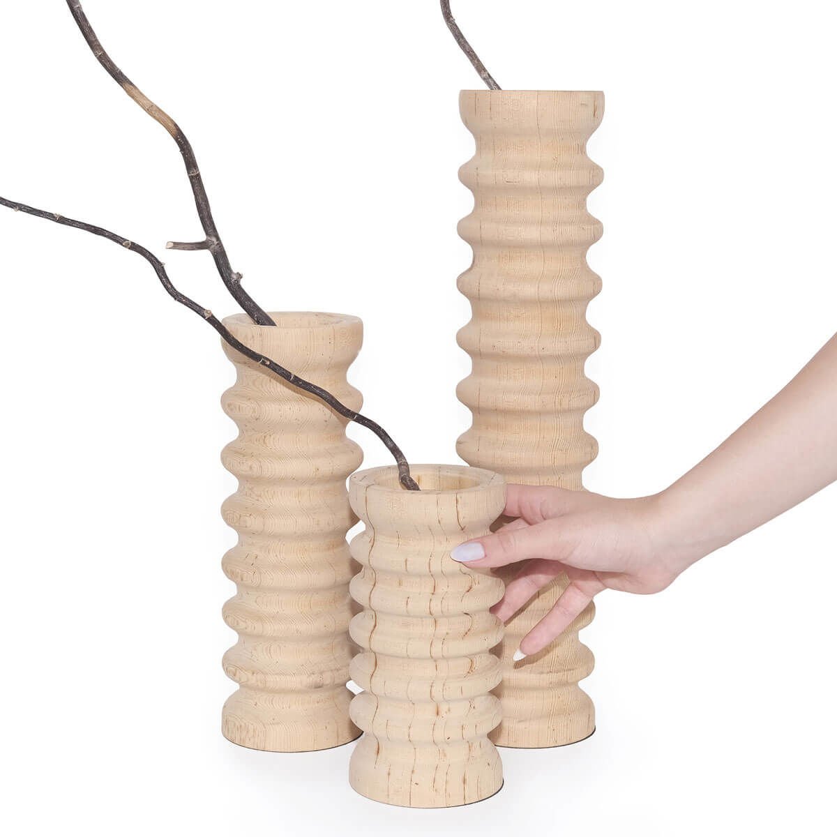 Ahşap Mumluk Seti - SOFRA Serisi