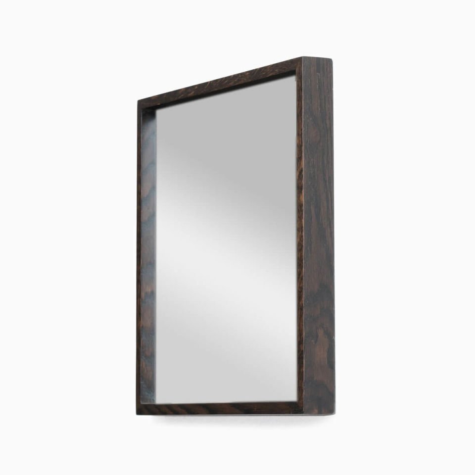 Ahşap Çerçeveli Ayna, 40x40 Kare – EDGE Serisi