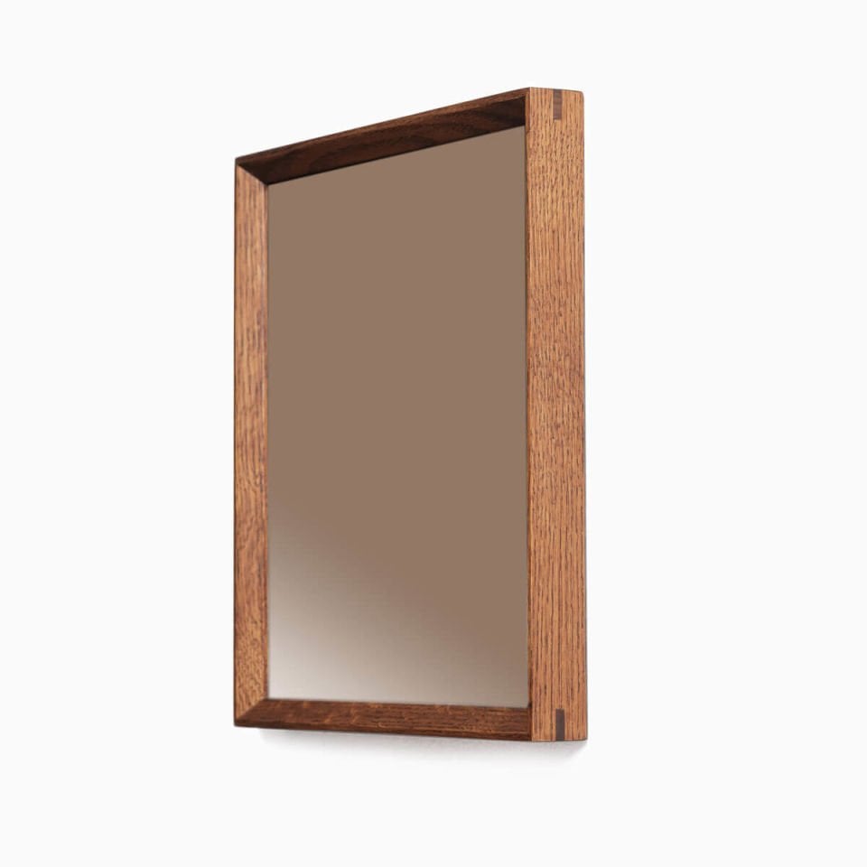 Wooden Framed Bronze Mirror, 40x40 Square – REGULAR Series