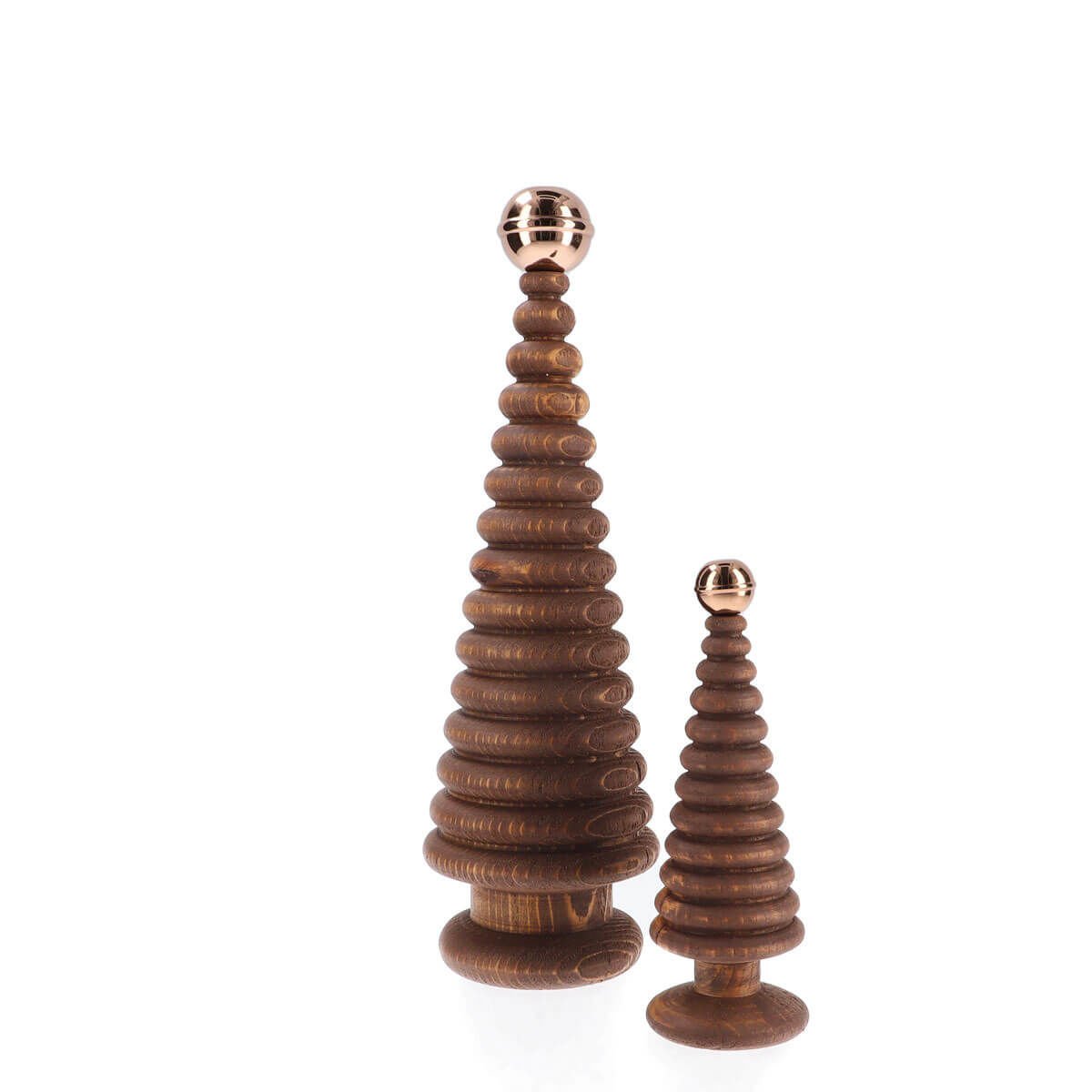 Ahşap Yılbaşı Ağacı Seti, İkili CEDAR – Bronz Başlıklı Sedir Forest