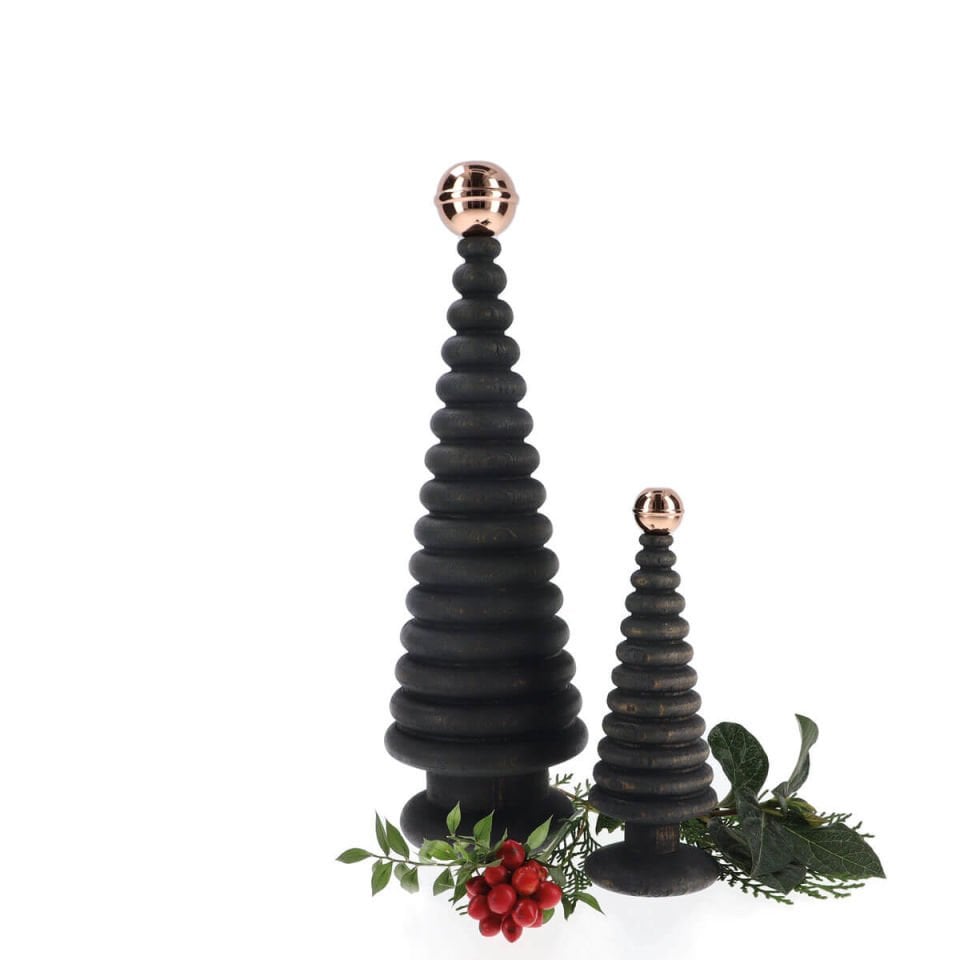 Wooden Christmas Tree Set, Double CEDAR – Bronze Headed Cedar Dark