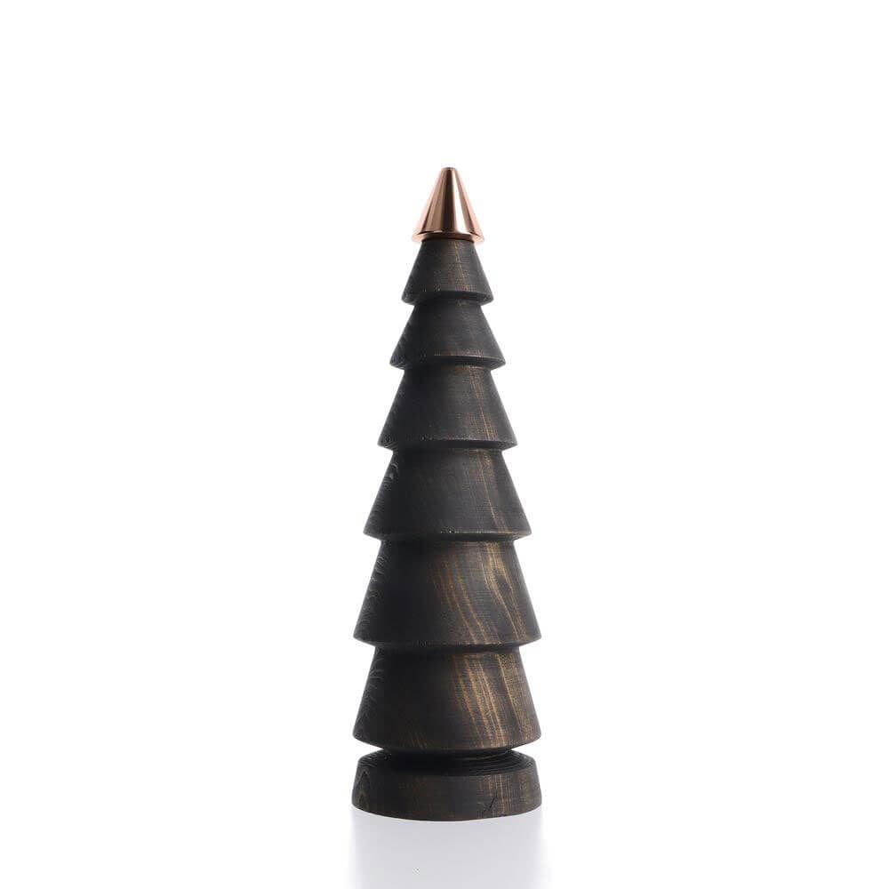Ahşap Yılbaşı Ağacı FIR – Bronz Başlıklı Sedir, Büyük Boy Dark