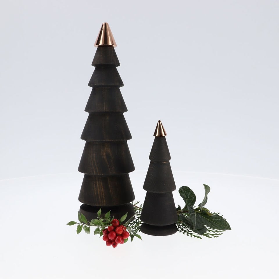 Wooden Christmas Tree Set, Double FIR – Bronze Headed Cedar Dark