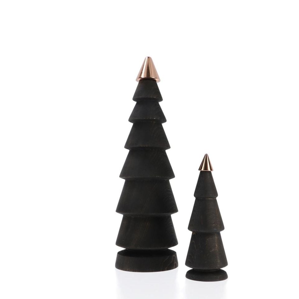 Wooden Christmas Tree Set, Double FIR – Bronze Headed Cedar Dark