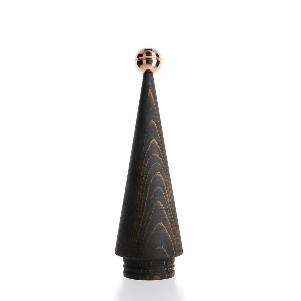 Ahşap Yılbaşı Ağacı JUNIPER – Bronz Başlıklı Sedir, Büyük Boy Dark