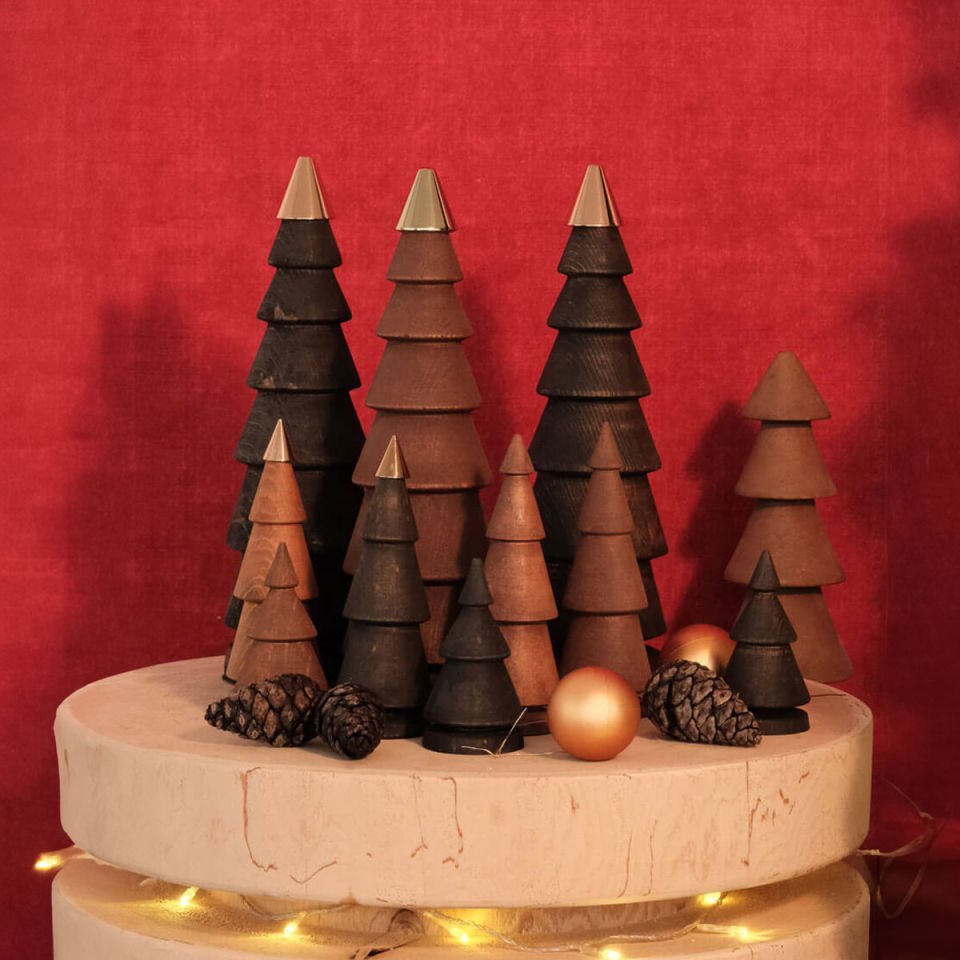 Wooden Christmas Tree FIR – Cedar, Large Dark