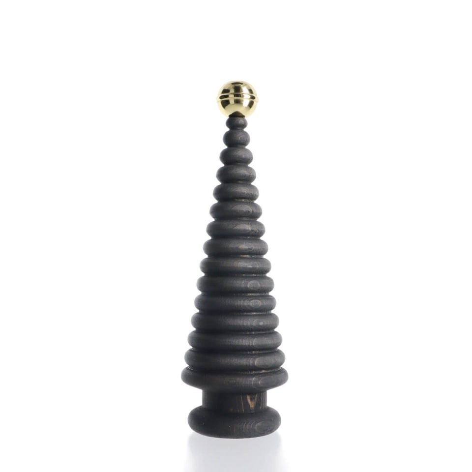Wooden Christmas Tree CEDAR – Cedar with Brass Head, Large Dark