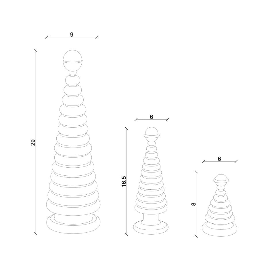 Ahşap Yılbaşı Ağacı Seti CEDAR – Sedir Ham