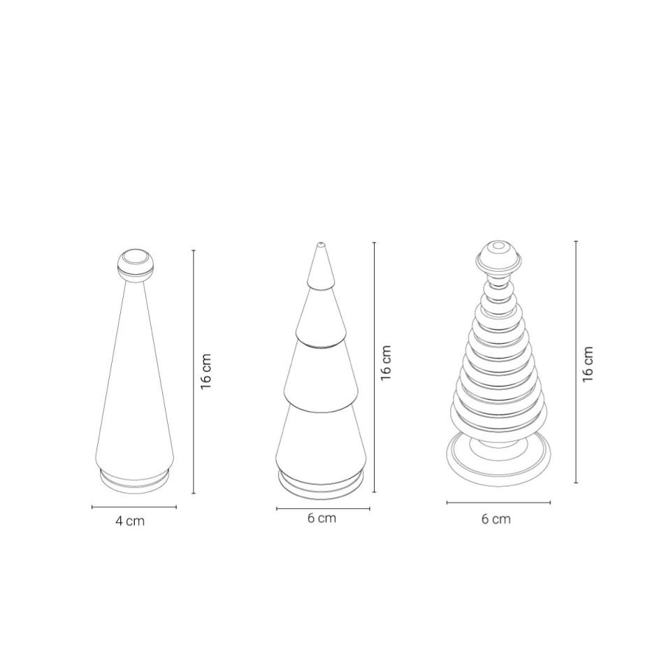 Wooden Christmas Tree Set – Cedar, Medium Forest