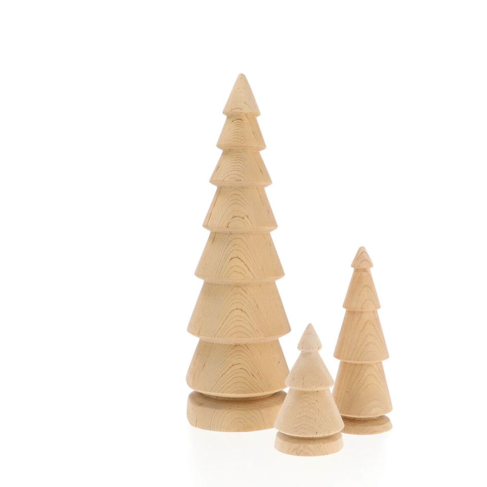 Wooden Christmas Tree Set FIR – Cedar Raw