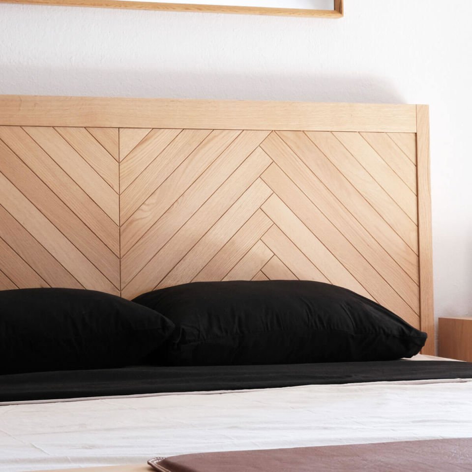 Ahşap Yatak – HERRINGBONE Serisi Raw