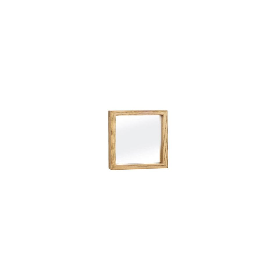 Wooden Framed Mirror, Small Square – EDGE Series Honey