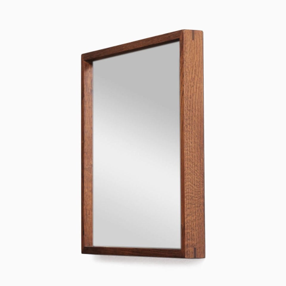 Wooden Framed Mirror, 40x40 Square – EDGE Series Forest