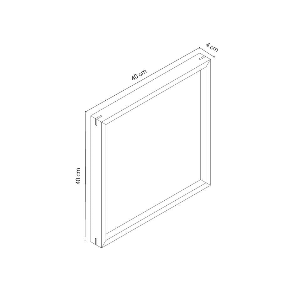 Wooden Framed Mirror, 40x40 Square – EDGE Series Forest
