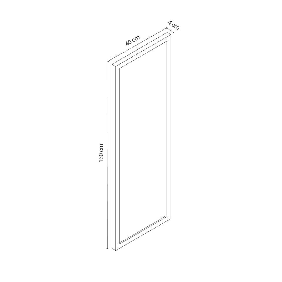 Wooden Framed Mirror, Long – EDGE Series Honey