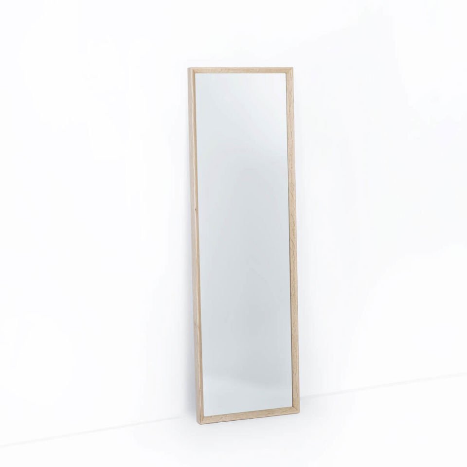 Wooden Framed Mirror, Long – REGULAR Series Raw