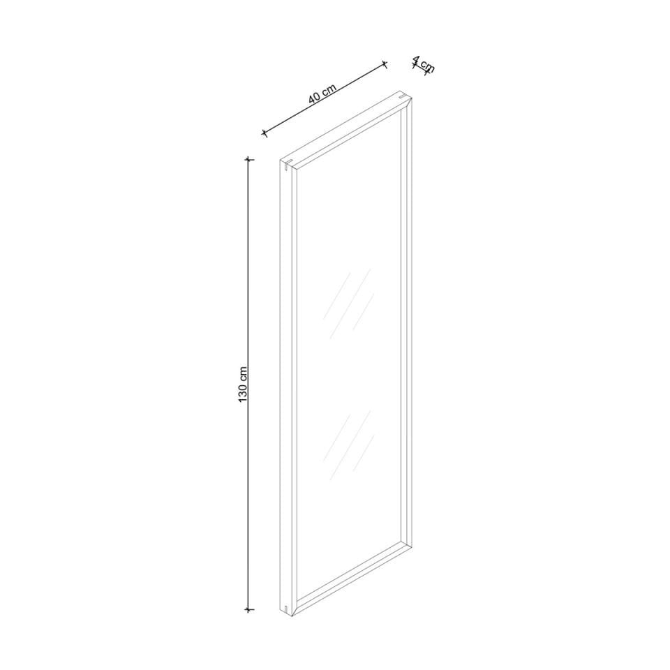Wooden Framed Mirror, Long – REGULAR Series Honey