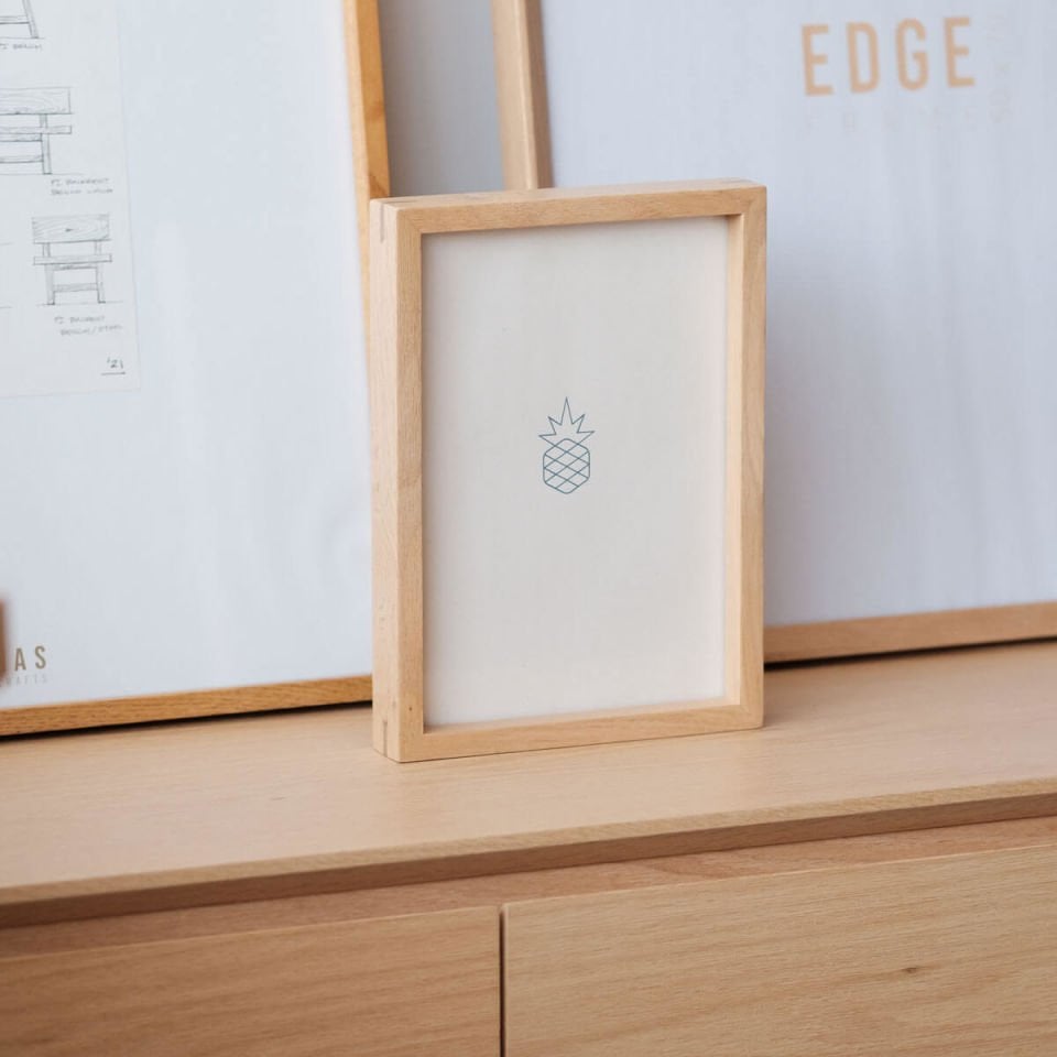 Solid Wood Decorative Frame, Oak – EDGE Series 23x32 cm Raw