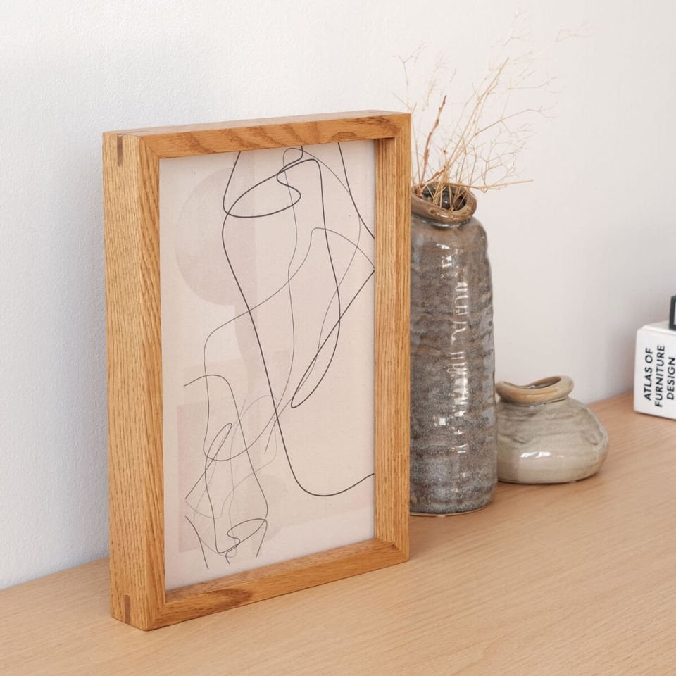 Masif Ahşap Dekoratif Çerçeve, Meşe – EDGE Serisi 23x32 cm Honey